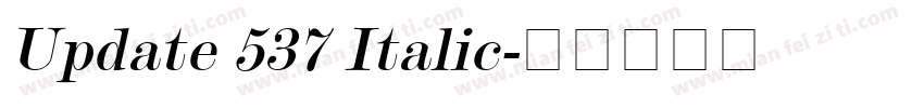 Update 537 Italic字体转换